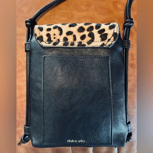 Dolce Vita Animal Print Haircalf Crossbody Bag. NWT - Picture 2 of 4